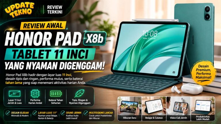 Review Awal Honor Pad X8b, Tablet 11 Inci yang Nyaman Digenggam