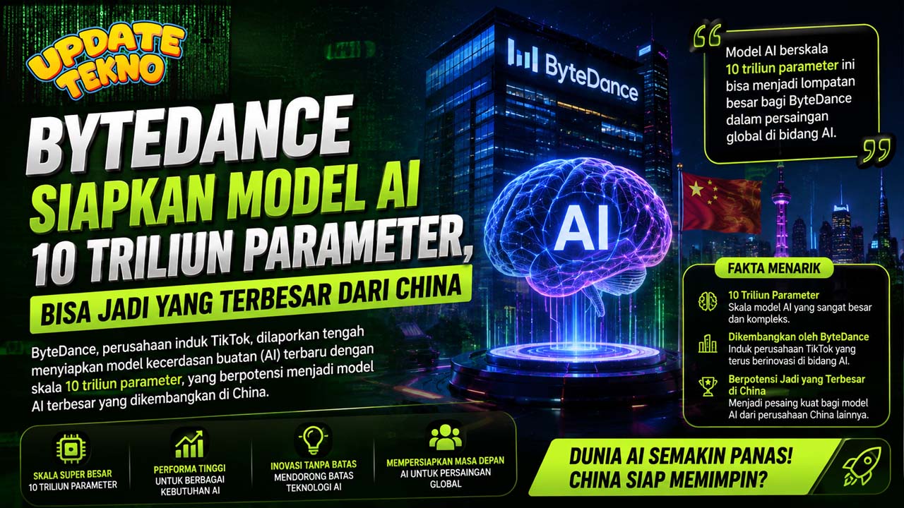 ByteDance Siapkan Model AI 10 Triliun Parameter, Bisa Jadi yang Terbesar dari China