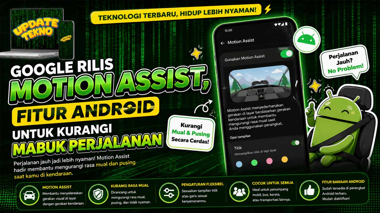 Google Rilis Motion Assist, Fitur Android untuk Kurangi Mabuk Perjalanan