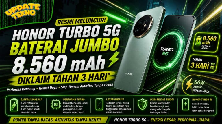 Honor Turbo 5G Meluncur, Baterai Jumbo 8.560 mAh Diklaim Tahan 3 Hari