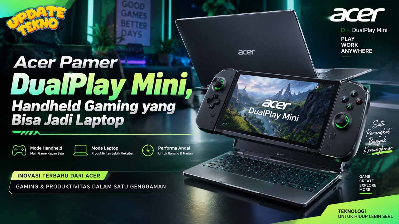 Acer DualPlay Mini, Handheld Gaming Unik yang Bisa Jadi Laptop