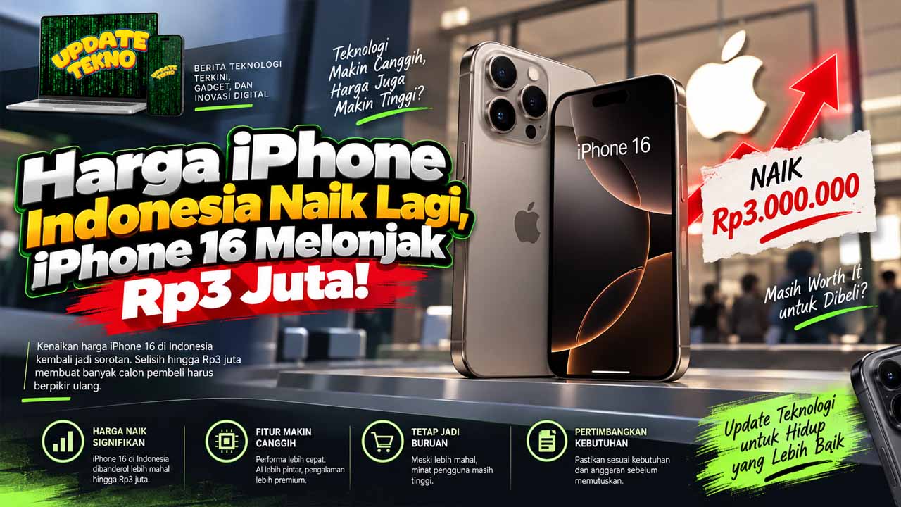 Harga iPhone Indonesia Naik Lagi, iPhone 16 Melonjak Rp3 Juta