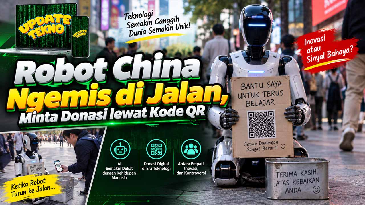 Robot China Ngemis di Jalan, Minta Donasi lewat Kode QR