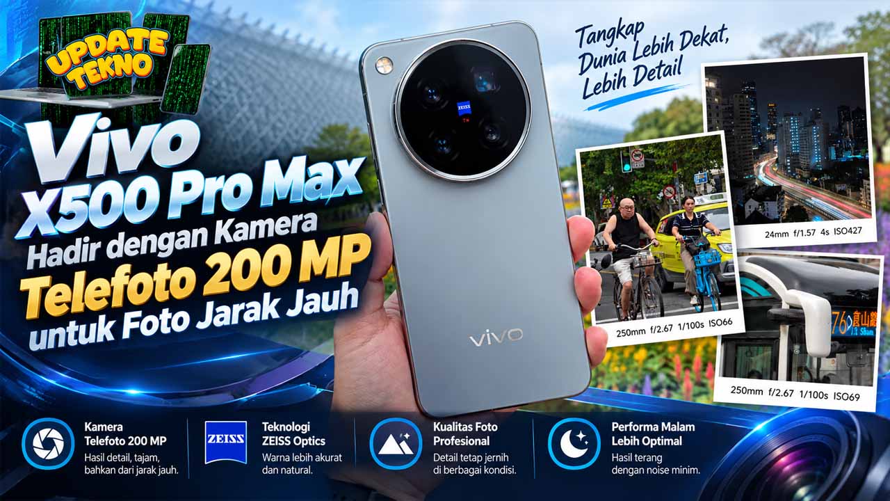 Vivo X500 Pro Max Hadir dengan Kamera Telefoto 200 MP untuk Foto Jarak Jauh