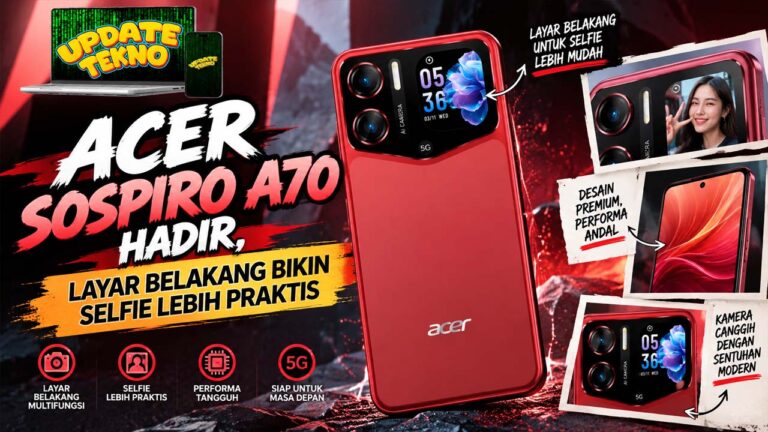 Acer Sospiro A70 Hadir, Layar Belakang Bikin Selfie Lebih Praktis