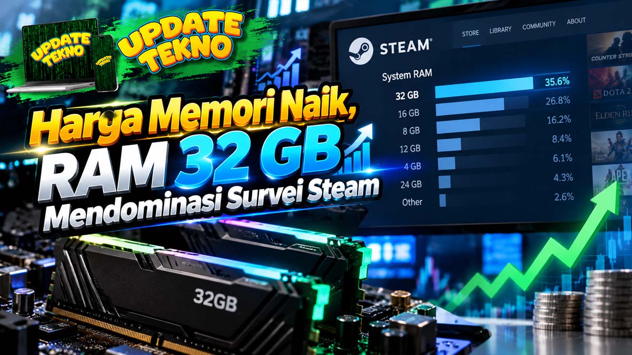 Harga Memori Naik, RAM 32 GB Mendominasi Survei Steam