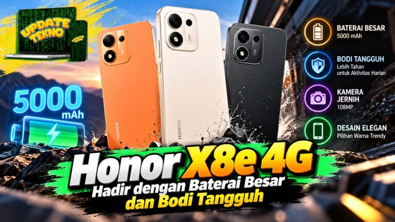 Honor X8e 4G Hadir dengan Baterai Besar dan Bodi Tangguh