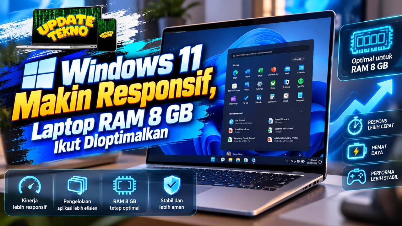 Windows 11 Makin Responsif, Laptop RAM 8 GB Ikut Dioptimalkan